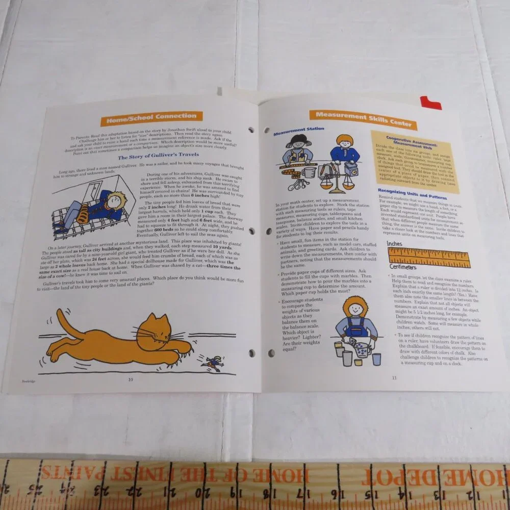 Measuring Up BIG BOOK (almost 2 feet tall) with teacher pages CLASSROOM SIZE